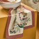 Serviettes de table imprimé métis lin/coton lavé Théières Rouille, Garnier-Thiébaut 
