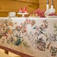 Nappe imprimé métis lin/coton lavé Théières Rouille, Garnier-Thiébaut 