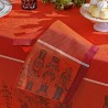 Serviettes de table jacquard coton Casse noisettes Rouge festif, Garnier-Thiébaut (par 4)