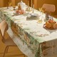 Nappes imprimé métis lin et coton lavé Noel vintage Doré, Garnier-Thiébaut