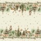Nappes imprimé métis lin et coton lavé Noel vintage Doré, Garnier-Thiébaut