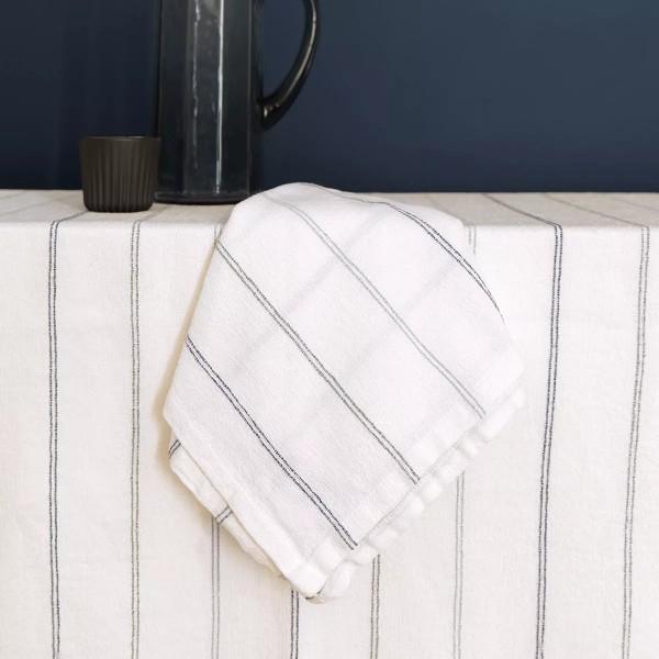 Serviettes de table jacquard coton peigné lavé Rimini, Garnier-Thiébaut