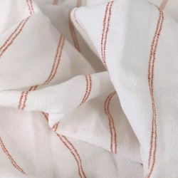 Serviettes de table jacquard coton peigné lavé Rimini Terracotta, Garnier-Thiébaut 