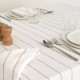 Nappe jacquard coton peigné lavé Rimini Terracotta, Garnier-Thiébaut