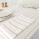 Nappe jacquard coton peigné lavé Rimini Terracotta, Garnier-Thiébaut