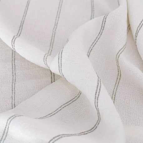Serviettes de table jacquard coton peigné lavé Rimini Verde, Garnier-Thiébaut 