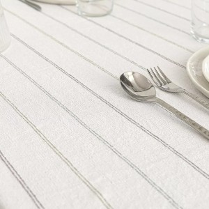 Serviettes de table jacquard coton peigné lavé Rimini Verde, Garnier-Thiébaut  2