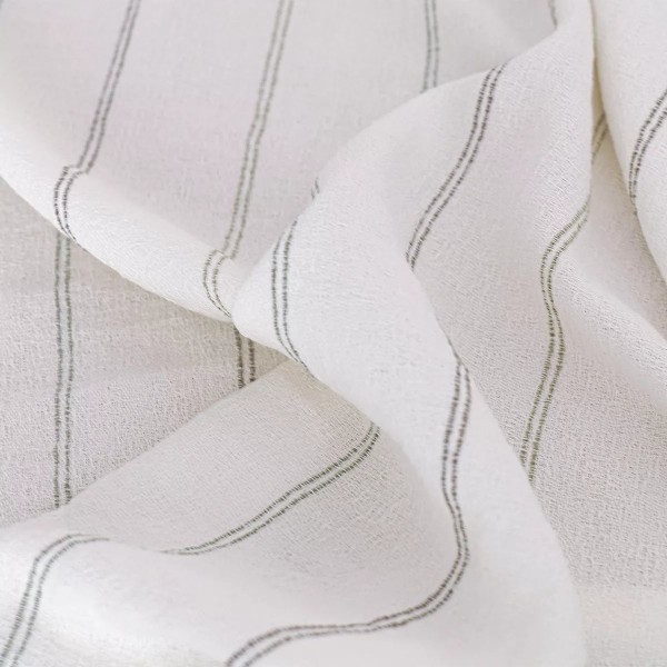 Serviettes de table jacquard coton peigné lavé Rimini Verde, Garnier-Thiébaut