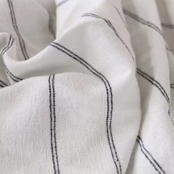 Serviettes de table jacquard coton peigné lavé Rimini Nero, Garnier-Thiébaut 