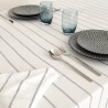 Nappe jacquard coton peigné lavé Rimini Nero, Garnier-Thiébaut