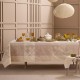 Nappes au mètre coton jacquard Mille Pistils Naturel en 160cm, Garnier-Thiébaut