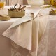 Nappes au mètre coton jacquard Mille Pistils Naturel en 160cm, Garnier-Thiébaut
