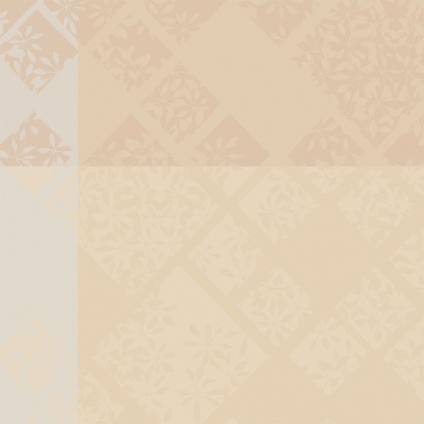 Serviettes de table coton jacquard Mille Pistils Naturel, Garnier-Thiébaut
