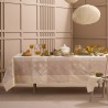 Nappe sur mesure coton jacquard Mille Pistils Naturel, laize 160cm, Garnier-Thiébaut