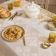 Nappe sur mesure coton jacquard Mille Pistils Naturel, laize 160cm, Garnier-Thiébaut