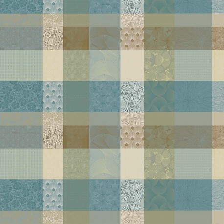 Petit Carré déco coton Mille Zen Ecume, Garnier Thiébaut