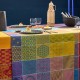 Chemin de table coton jacquard Mille Hana Floralies, Garnier-Thiébaut