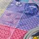 Nappe enduite sur mesure Mille Hana Floralies, laize 180cm, Garnier-Thiébaut