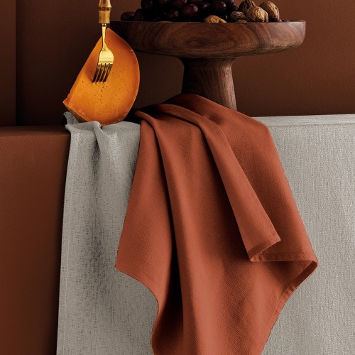 Serviettes de table unies Bastide Sienne, Garnier-Thiébaut