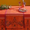 Chemin de table jacquard coton antitache Casse noisettes Rouge festif, Garnier-Thiébaut