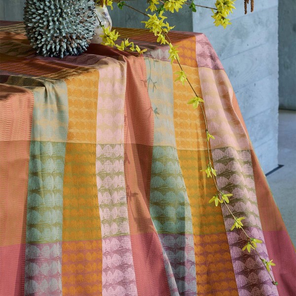 Nappe coton jacquard Mille Halos Prunus, Garnier-Thiébaut