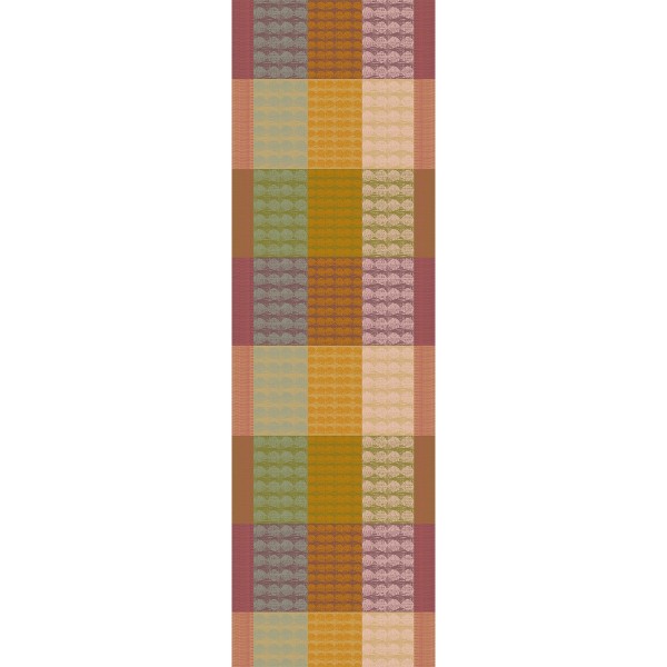 Chemin de table coton jacquard Mille Halos Prunus, Garnier-Thiébaut