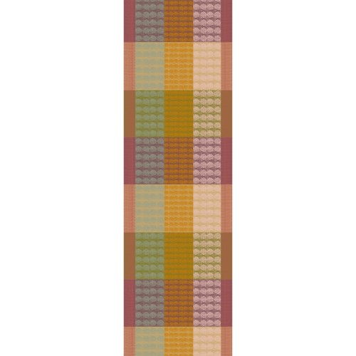 Chemin de table coton jacquard Mille Halos Prunus, Garnier-Thiébaut