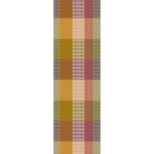 Chemin de table coton jacquard Mille Halos Prunus, Garnier-Thiébaut