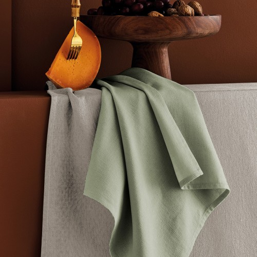 Serviettes de table unies Bastide Verde, Garnier-Thiébaut