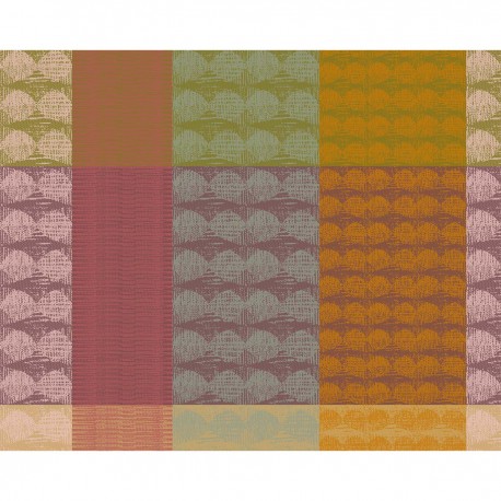 Set de table coton jacquard Mille Halos Prunus, Garnier-Thiébaut