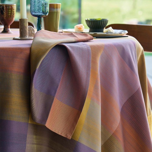 Serviettes de table coton jacquard Mille Ecossais Velvet, Garnier-Thiébaut