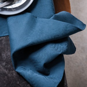 Serviettes de table jacquard coton Végétal Mood Myrtille, Le Jacquard Français 2