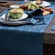 Chemin de table jacquard coton Végétal Mood Myrtille Le Jacquard Français