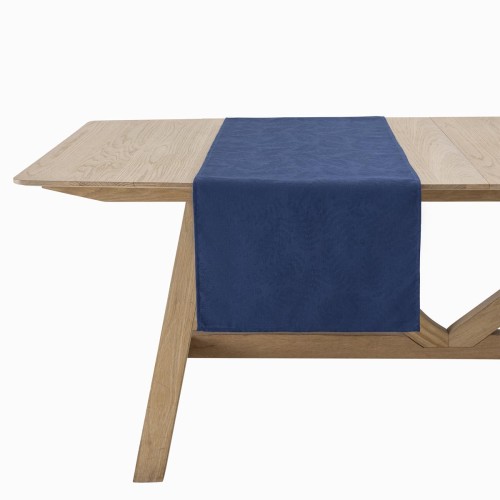 Chemin de table jacquard coton Végétal Mood Myrtille Le Jacquard Français