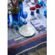Nappe jacquard coton Gipsy Azur, Le Jacquard Français 
