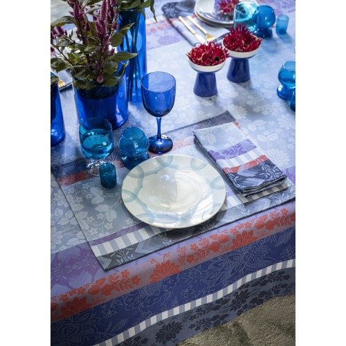 Nappe jacquard coton Gipsy Azur, Le Jacquard Français 