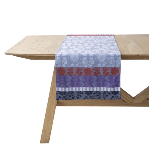 Chemin de table jacquard coton Gipsy Azur, Le Jacquard Français