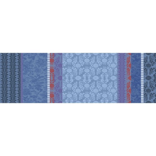 Nappe enduite sur mesure Gipsy Azur, laize 180cm, Le Jacquard Français