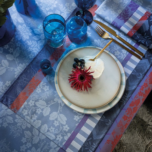 Set de table enduit Gipsy Azur, Le Jacquard Français 