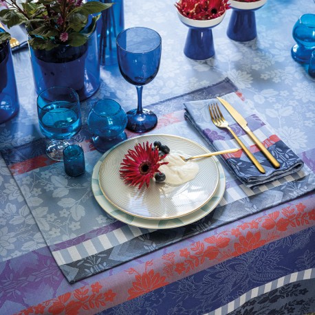 Set de table enduit Gipsy Azur, Le Jacquard Français 