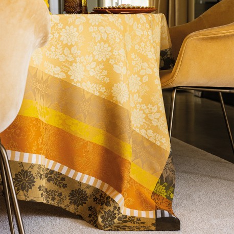 Petit Carré déco jacquard coton Gipsy Désert, Le Jacquard Français