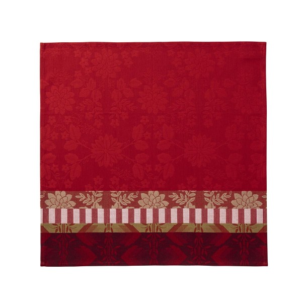 Serviettes de table jacquard coton Gipsy Rubis, Le Jacquard Français