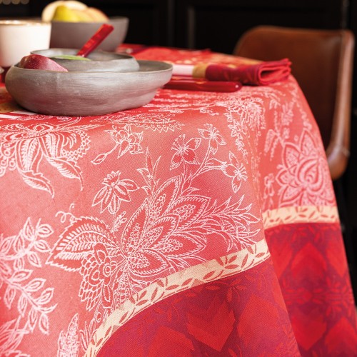 Tissu enduit Gipsy Rubis, laize 180cm, Le Jacquard Français