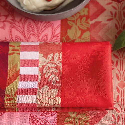Serviettes de table Gipsy Rubis, Le Jacquard Français