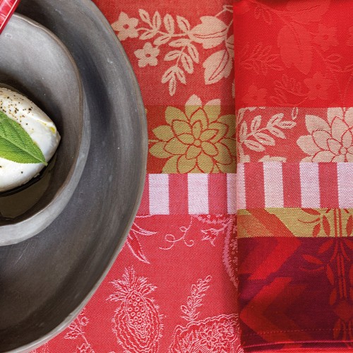Serviettes de table Gipsy Rubis, Le Jacquard Français