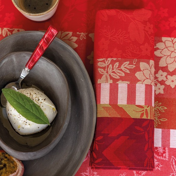 Serviettes de table Gipsy Rubis, Le Jacquard Français 