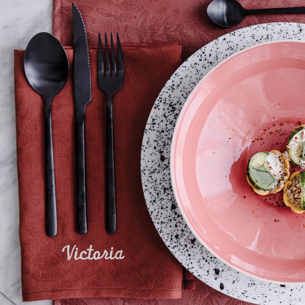 Serviettes de table Végétal Mood Goji, Le Jacquard Français