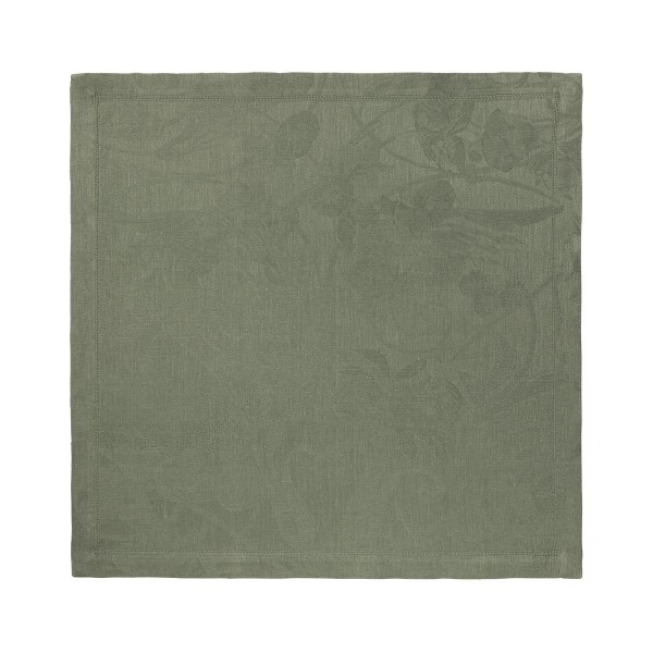 Serviettes de table Tivoli Verveine jacquard pur lin, Le Jacquard Français