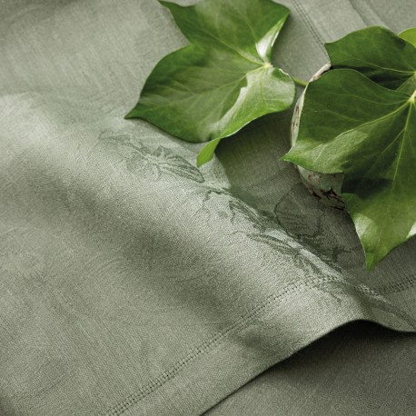 Serviettes de table Tivoli Verveine jacquard pur lin, Le Jacquard Français