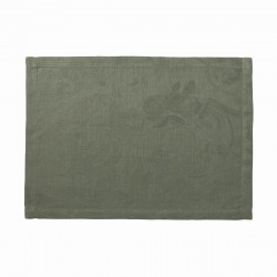 Sets de table jacquard pur lin Tivoli verveine, Le Jacquard Français